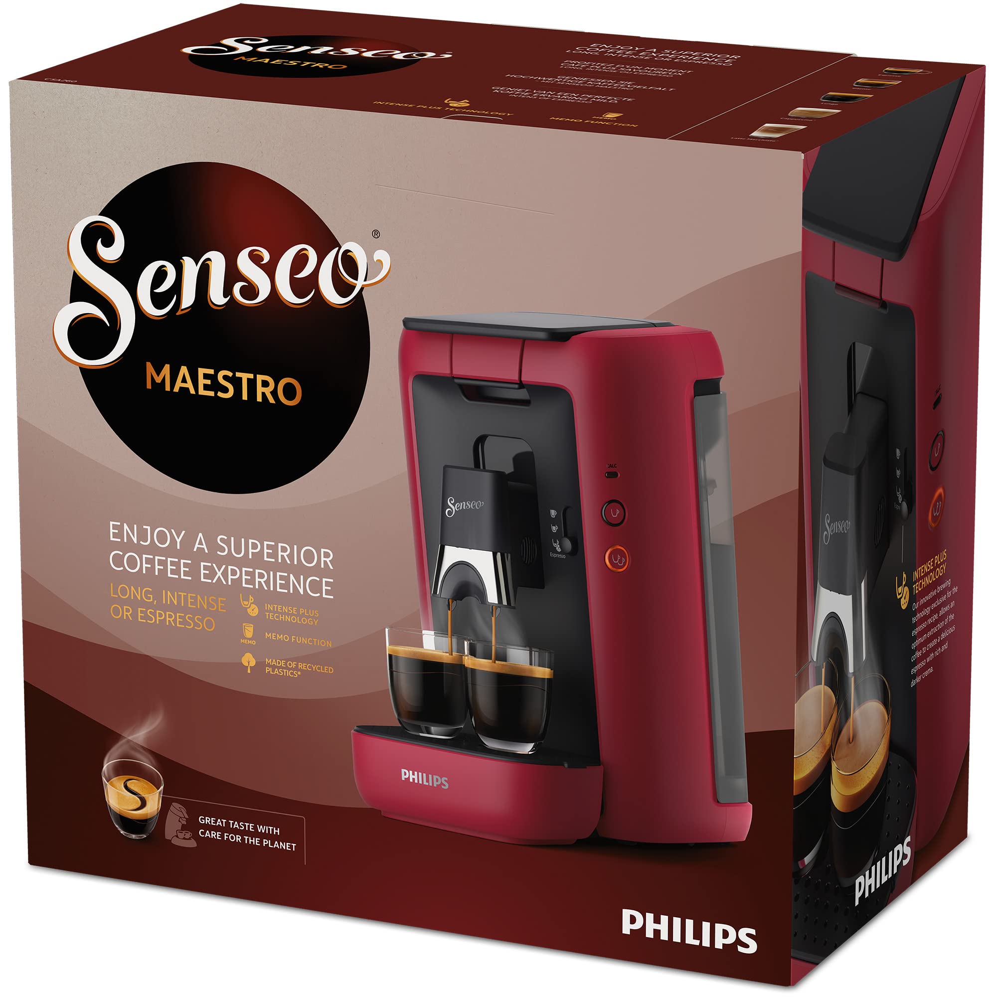Domestic Appliances Senseo Maestro Machine à Café à Dosettes – Réservoir 1,2L, Rouge, CSA260/91 - photo 5