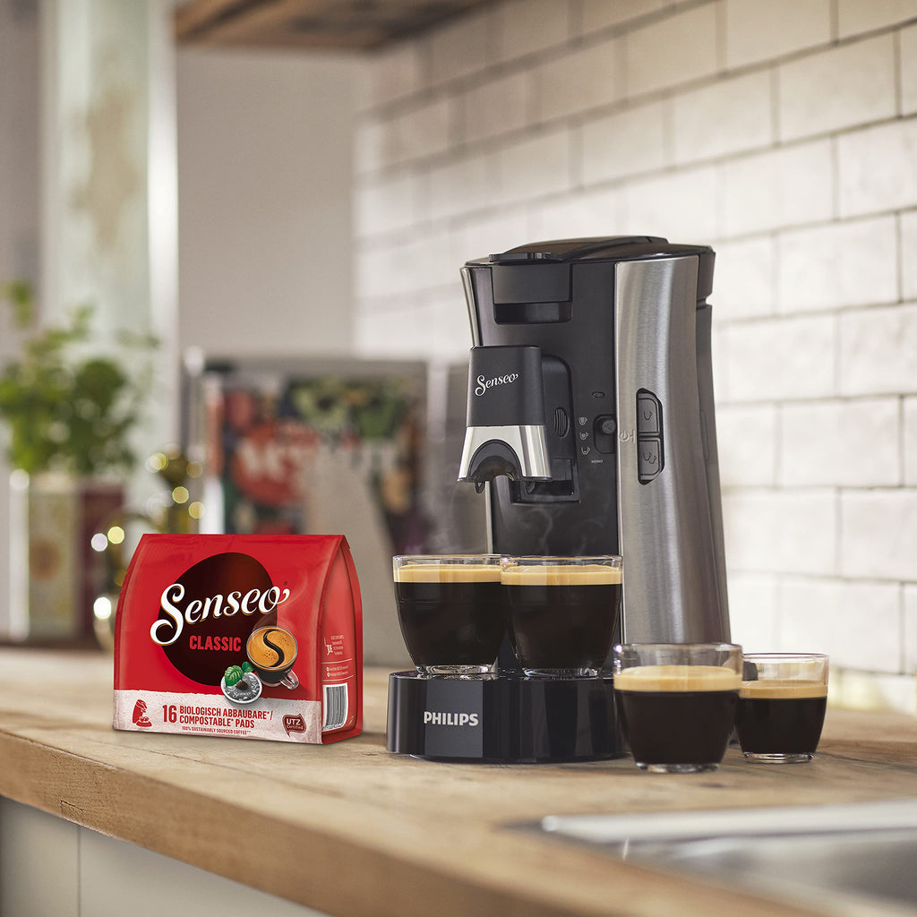 Machine à Café à Dosettes SENSEO Select Eco – Acier Brossé, Intensity Plus, Crema Plus, CSA250/10 - photo 2